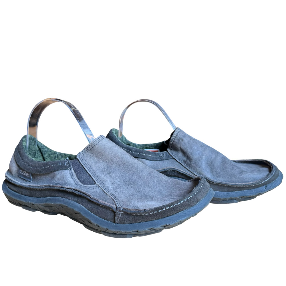 Cushe Dawn Patrol Slipper Dark Gray Raw Leather Slip On Loafers Shoes sz 9